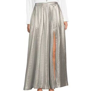 Muse by Marchesa Ball Gown Skirt Women's Size 8 Silver Metallic Long Formal